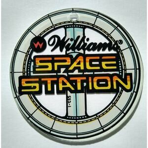Space Station Pinball Keychain Original 1987 NOS Plastic Promo Retro Vintage